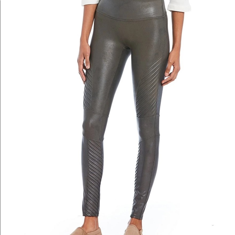 Spanx Faux Leather Moto Leggings